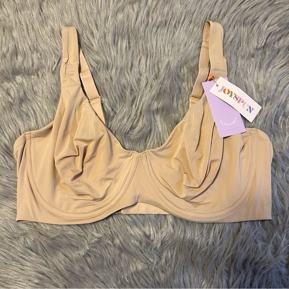Joyspun Unlined‎ Bra Womens Size 40DD Beige Underwire Back Closure - Picture 1 of 6